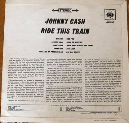 JOHNNY CASH Ride This Train CBS Records SBPG 62575 M-/VG+