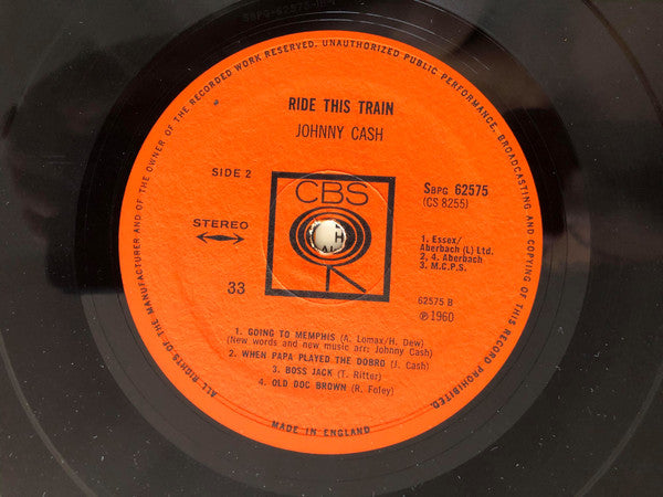 JOHNNY CASH Ride This Train CBS Records SBPG 62575 M-/VG+