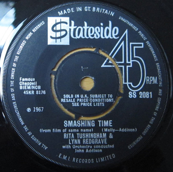 RITA TUSHINGHAM LYNN REDGRAVE Smashing Time C/w Waiting For My Freind Stateside 7" SS2081 VG+