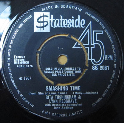 RITA TUSHINGHAM LYNN REDGRAVE Smashing Time C/w Waiting For My Freind Stateside 7" SS2081 VG+