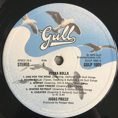JUDAS PRIEST Rocka Rolla Gull Records LP GULP 1005 Early Second Press M-/VG+