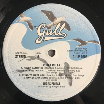JUDAS PRIEST Rocka Rolla Gull Records LP GULP 1005 Early Second Press M-/VG+