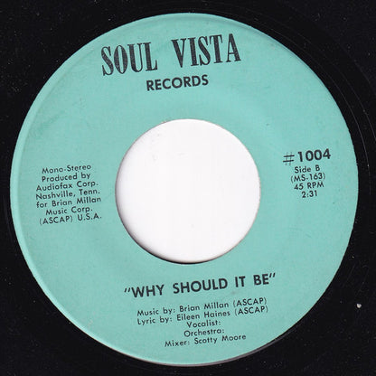 SHERRI EASTON Walkin' Holy Buck Soul Vista 7" #1004 C/w Why Should It Be M-