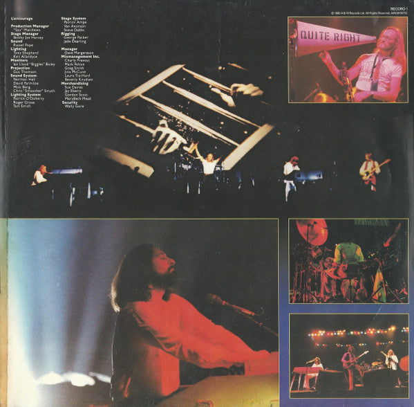SUPERTRAMP Paris A&M Records Dbl LP AMLM 66702 VG+/VG+
