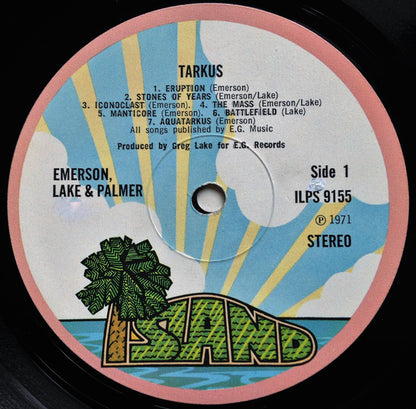 EMERSON LAKE & PALMER Tarkus Island LP ILPS 9155 M-/VG+ "Howards" Sleeve Pressing
