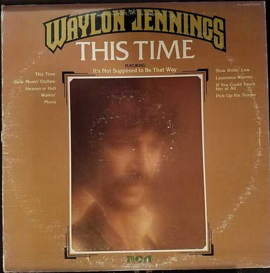 WAYLON JENNINGS This Time RCA Victor LP (US) APL1-0539 M-/VG