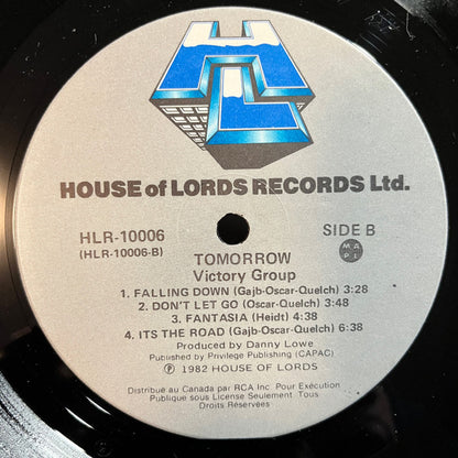 VICTORY GROUP Tomorrow House Of Lords Records HLR 10006 VG+/VG Some Minor Storage Wear