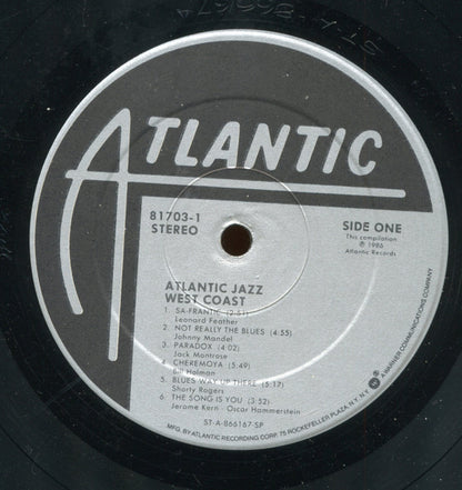 VARIOUS West Coast Atlantic Jazz Comp LP 7 81703-1 M/M- Still Sealed Small Deletion Clip
