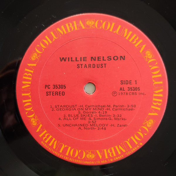 WILLIE NELSON Stardust Columbia Records LP (Canada) PC 35305 M-/VG+