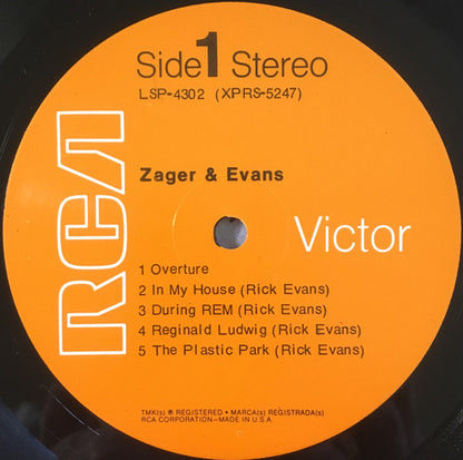 ZAGER & EVANS S/T (Zager & Evans) RCA Victor LP LSP4302 Still Sealed Small Deletion Punch